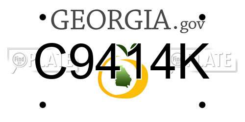 C9414K Georgia License Plate