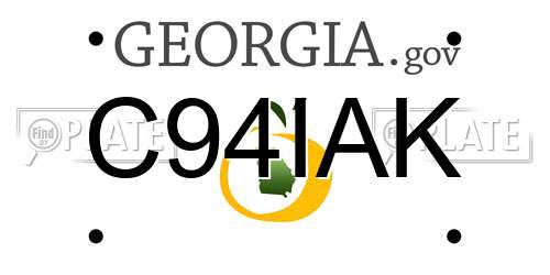C94IAK Georgia License Plate