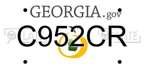 C952CR Georgia License Plate
