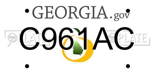 C961AC Georgia License Plate