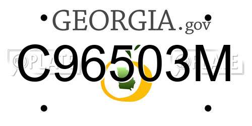 C96503M Georgia License Plate