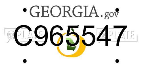C965547 Georgia License Plate