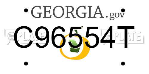 C96554T Georgia License Plate
