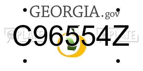 C96554Z Georgia License Plate