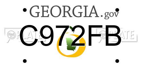 C972FB Georgia License Plate