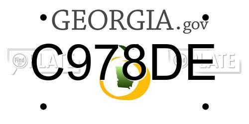 C978DE Georgia License Plate
