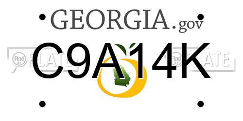 C9A14K Georgia License Plate