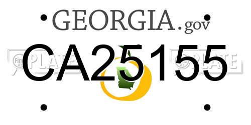 CA25155 Georgia License Plate