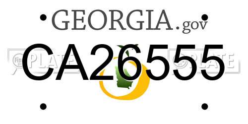 CA26555 Georgia License Plate