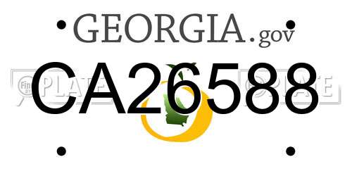 CA26588 Georgia License Plate