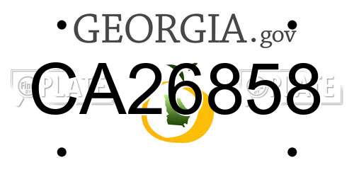CA26858 Georgia License Plate
