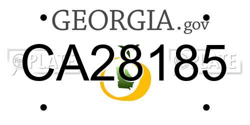 CA28185 Georgia License Plate