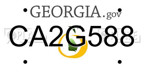 CA2G588 Georgia License Plate