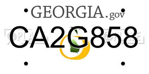 CA2G858 Georgia License Plate