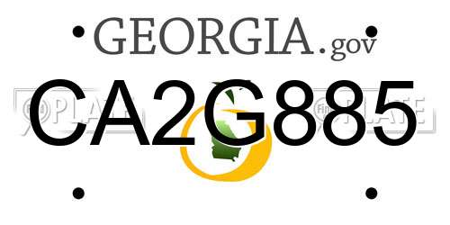 CA2G885 Georgia License Plate