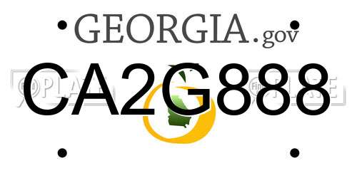 CA2G888 Georgia License Plate