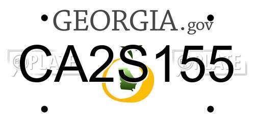 CA2S155 Georgia License Plate