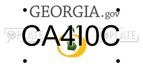 CA4I0C Georgia License Plate