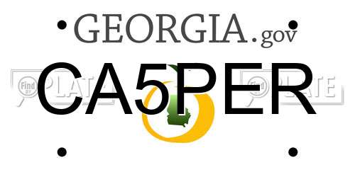 CA5PER Georgia License Plate