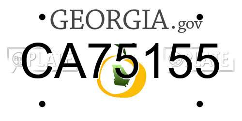 CA75155 Georgia License Plate
