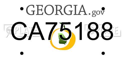 CA75188 Georgia License Plate