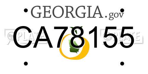 CA78155 Georgia License Plate