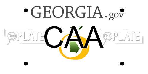CAA Georgia License Plate