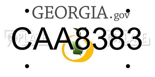 CAA8383 Georgia License Plate