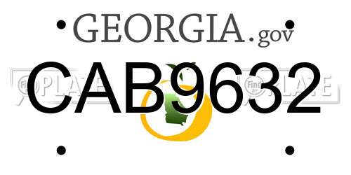 CAB9632 Georgia License Plate