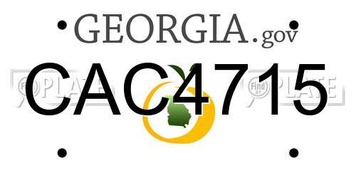 CAC4715 Georgia License Plate