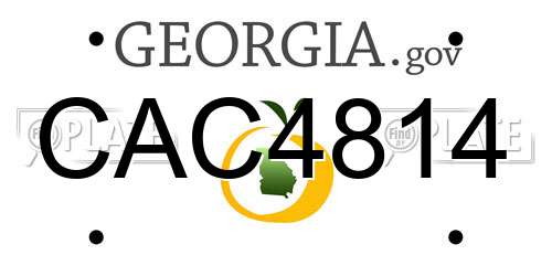 CAC4814 Georgia License Plate