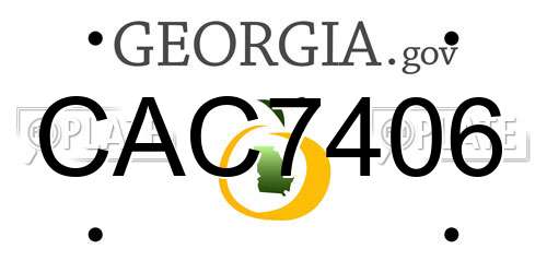 CAC7406 Georgia License Plate