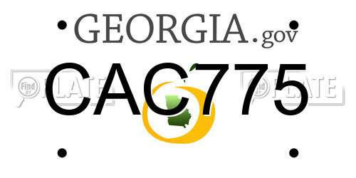 CAC775 Georgia License Plate
