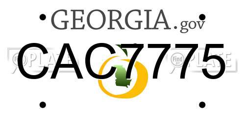 CAC7775 Georgia License Plate
