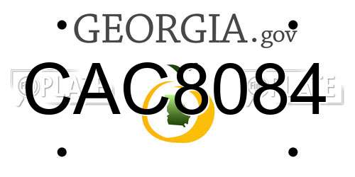 CAC8084 Georgia License Plate