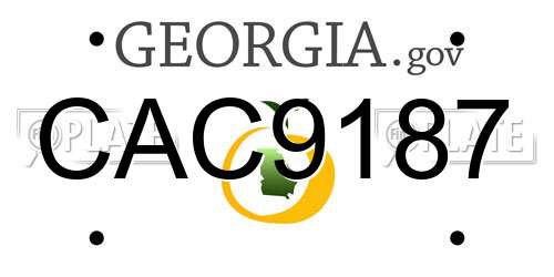 CAC9187 Georgia License Plate