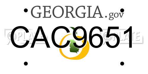 CAC9651 Georgia License Plate
