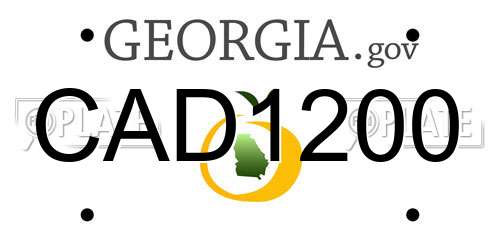 CAD1200 Georgia License Plate