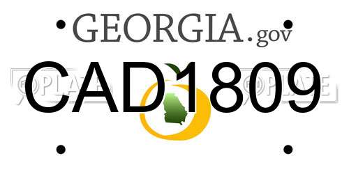 CAD1809 Georgia License Plate
