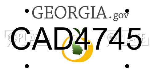 CAD4745 Georgia License Plate