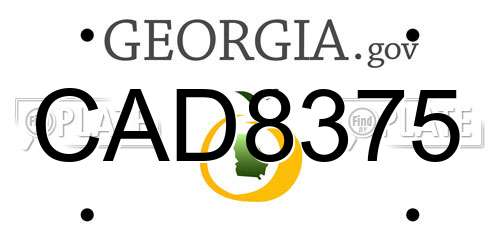 CAD8375 Georgia License Plate
