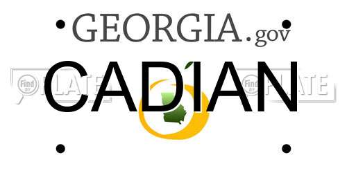 CADIAN Georgia License Plate