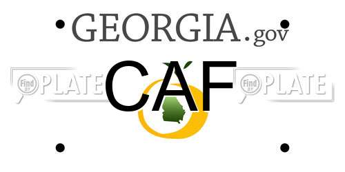 CAF Georgia License Plate