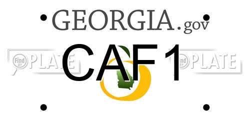 CAF1 Georgia License Plate