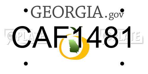 CAF1481 Georgia License Plate