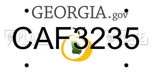 CAF3235 Georgia License Plate