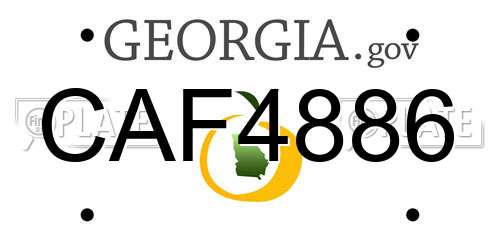 CAF4886 Georgia License Plate