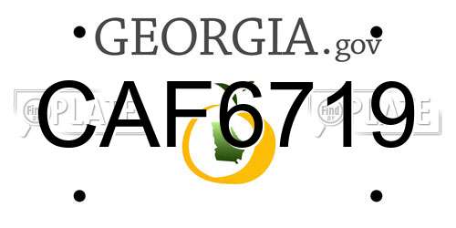 CAF6719 Georgia License Plate