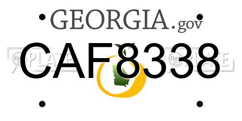 CAF8338 Georgia License Plate