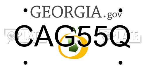 CAG55Q Georgia License Plate